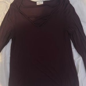 glitz large maroon top